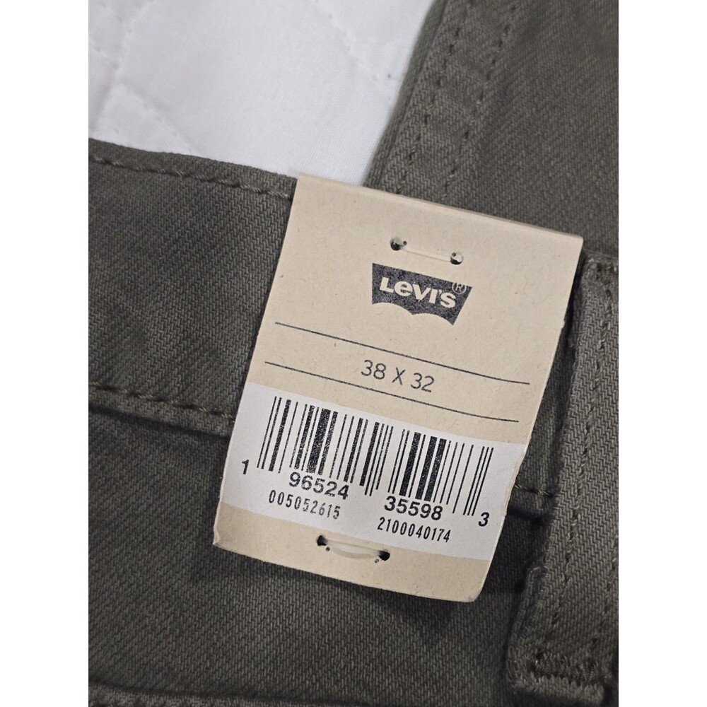 Levi's 505 Regular Fit Jeans Men's 38x32 Olive Green  Stretch Denim NWT $69.50 - Picture 8 of 10